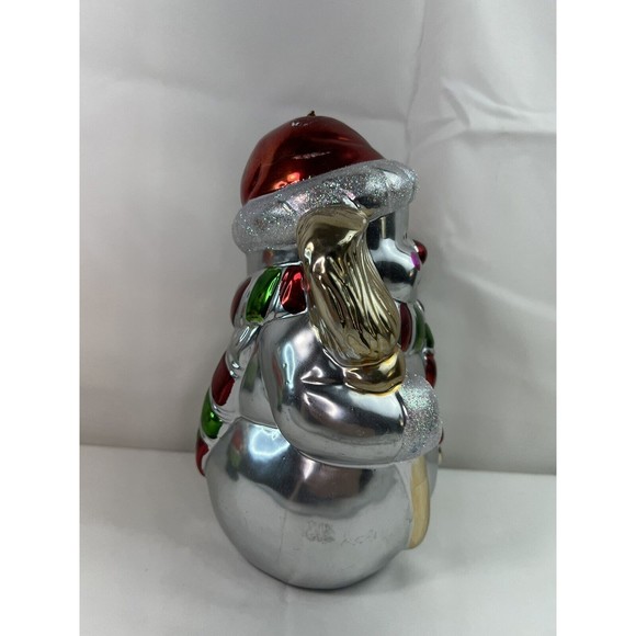 Snowman Christmas Ornament -Mercury Glass - Large 9” Tall - Picture 5 of 9